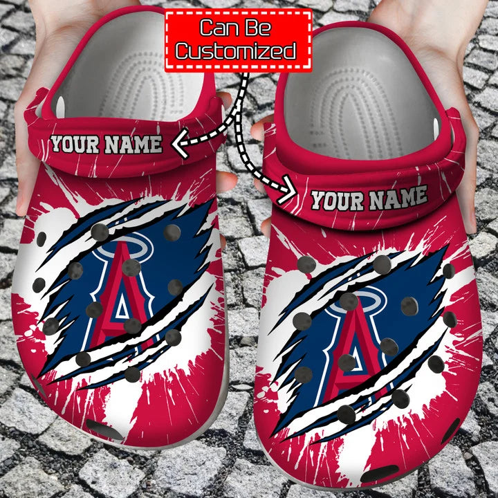 Baseball Crocss – Personalized La Angels Ripped Claw Clog Shoes