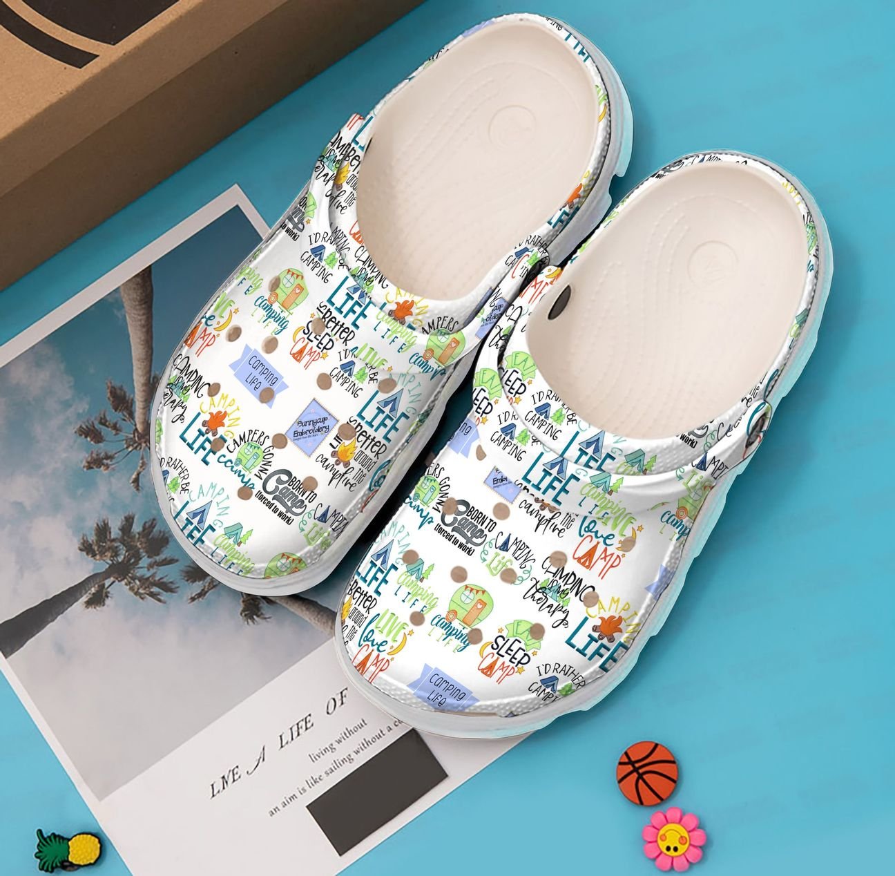 Camping Personalized Clog, Custom Name, Text, Color, Number Fashion Style For Women, Men, Kid, Print 3D Camping Is My Therapy