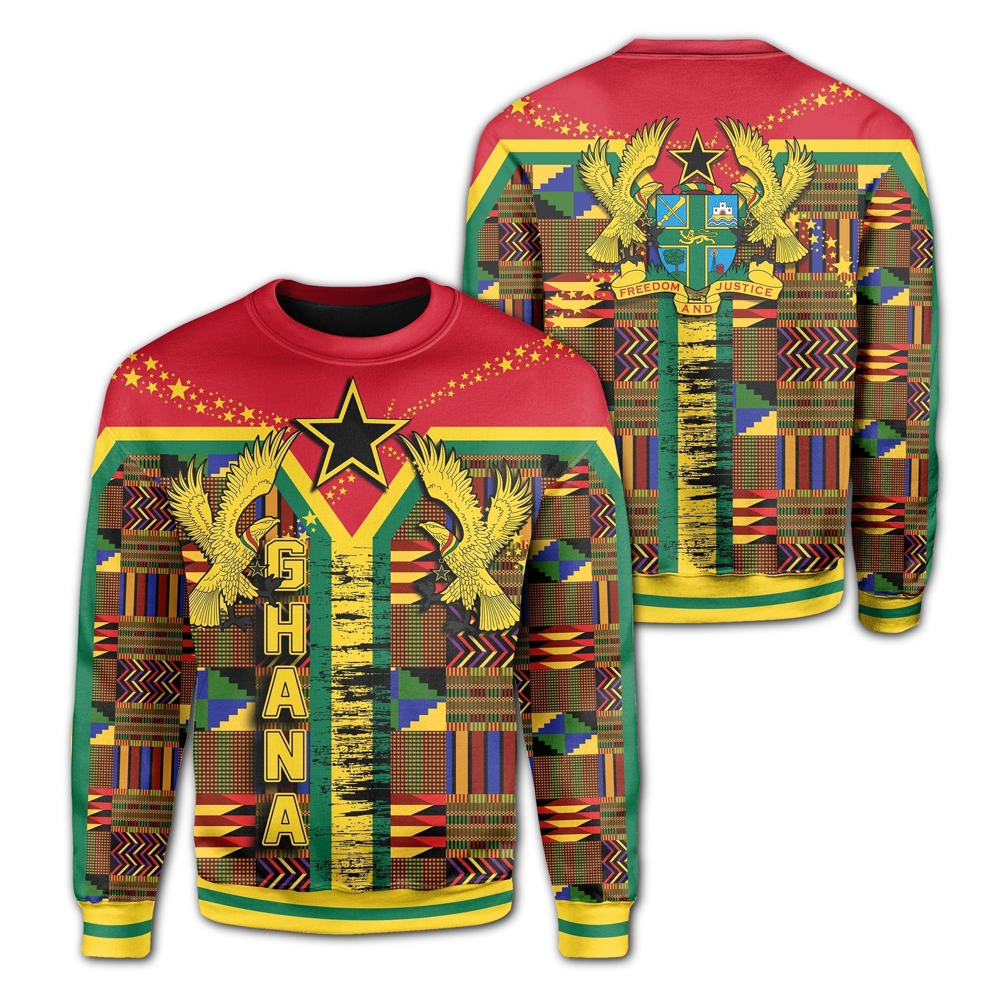 African Sweatshirt – Ghana Kente Style Sweatshirt