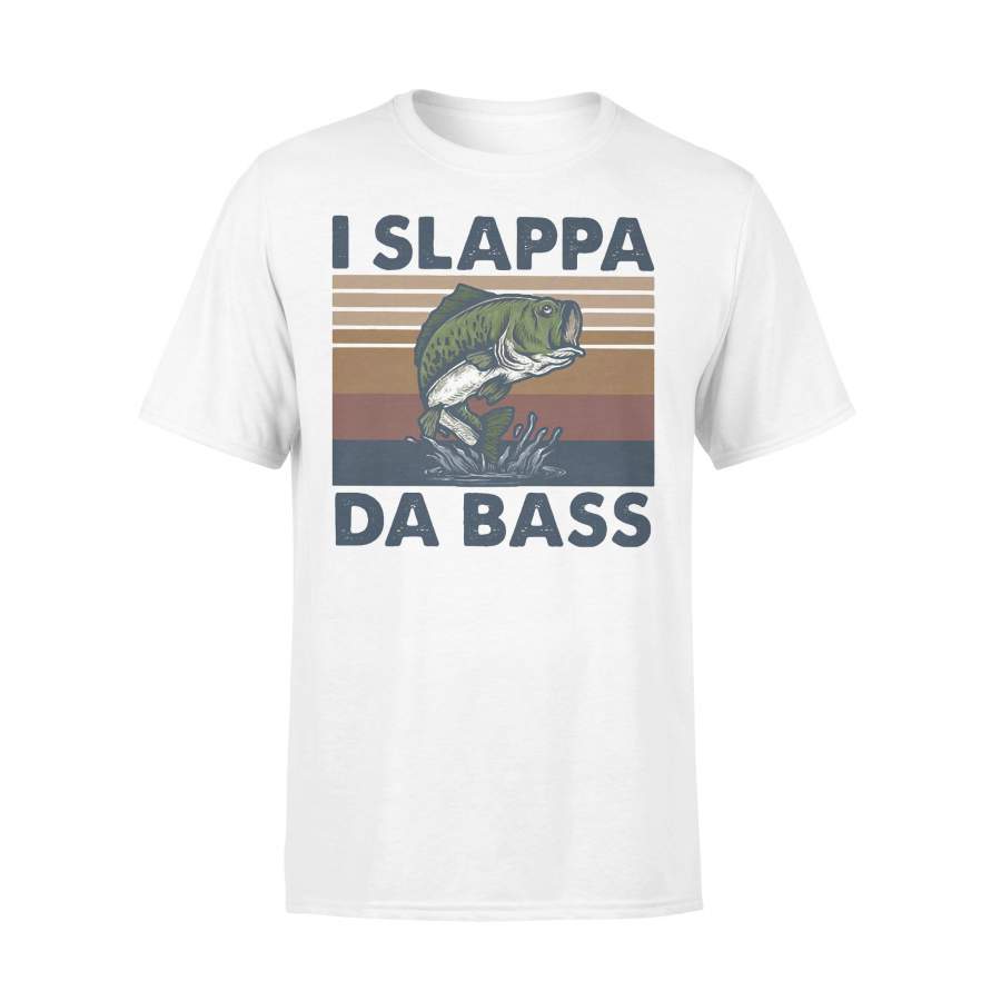 Fishing I Slappa Da Bass Vintage Retro T-shirt