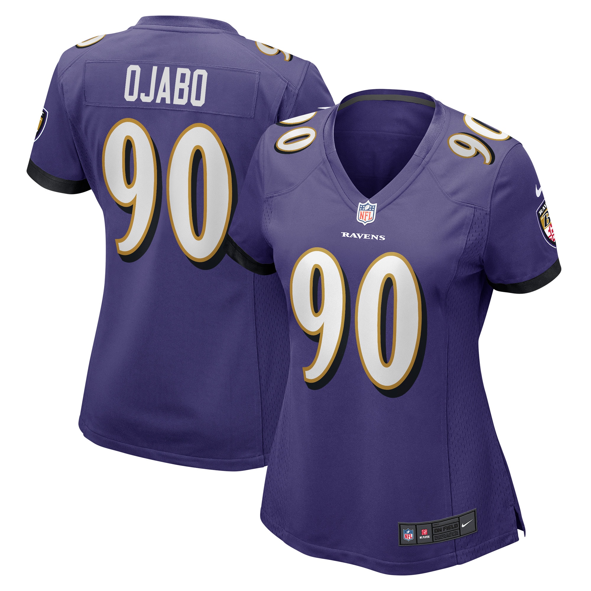 Women’s Baltimore Ravens David Ojabo Purple Game Player Jersey