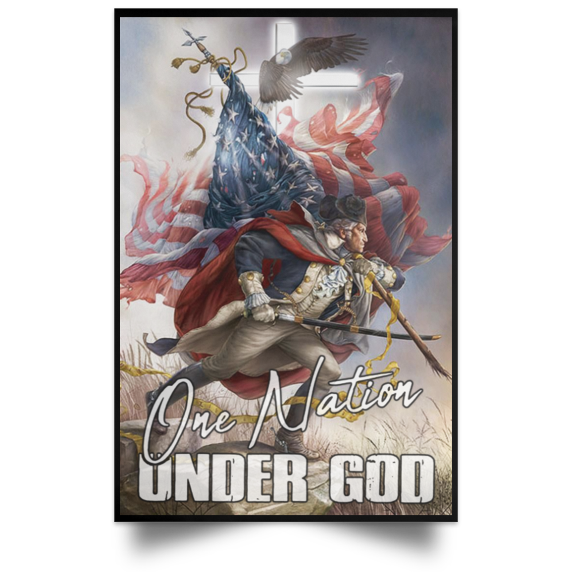 One Nation Under God The American Spirit Poster Patriotic Poster Hanging Wall House Gift