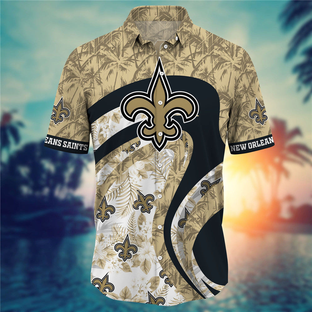 New Orleans Saints Floral Casual Shirt