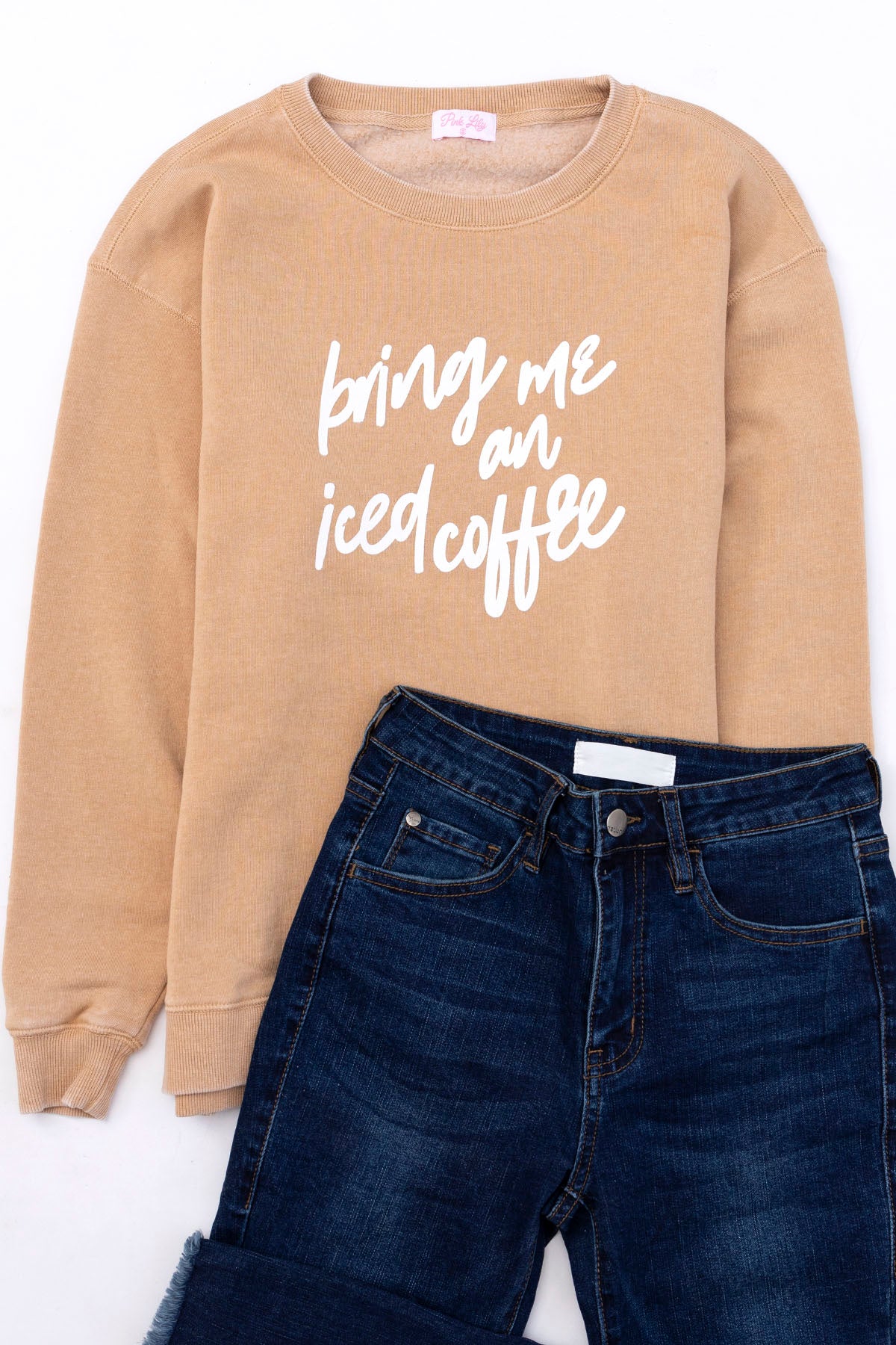 Bring Me An Iced Coffee Gold Graphic Sweatshirt