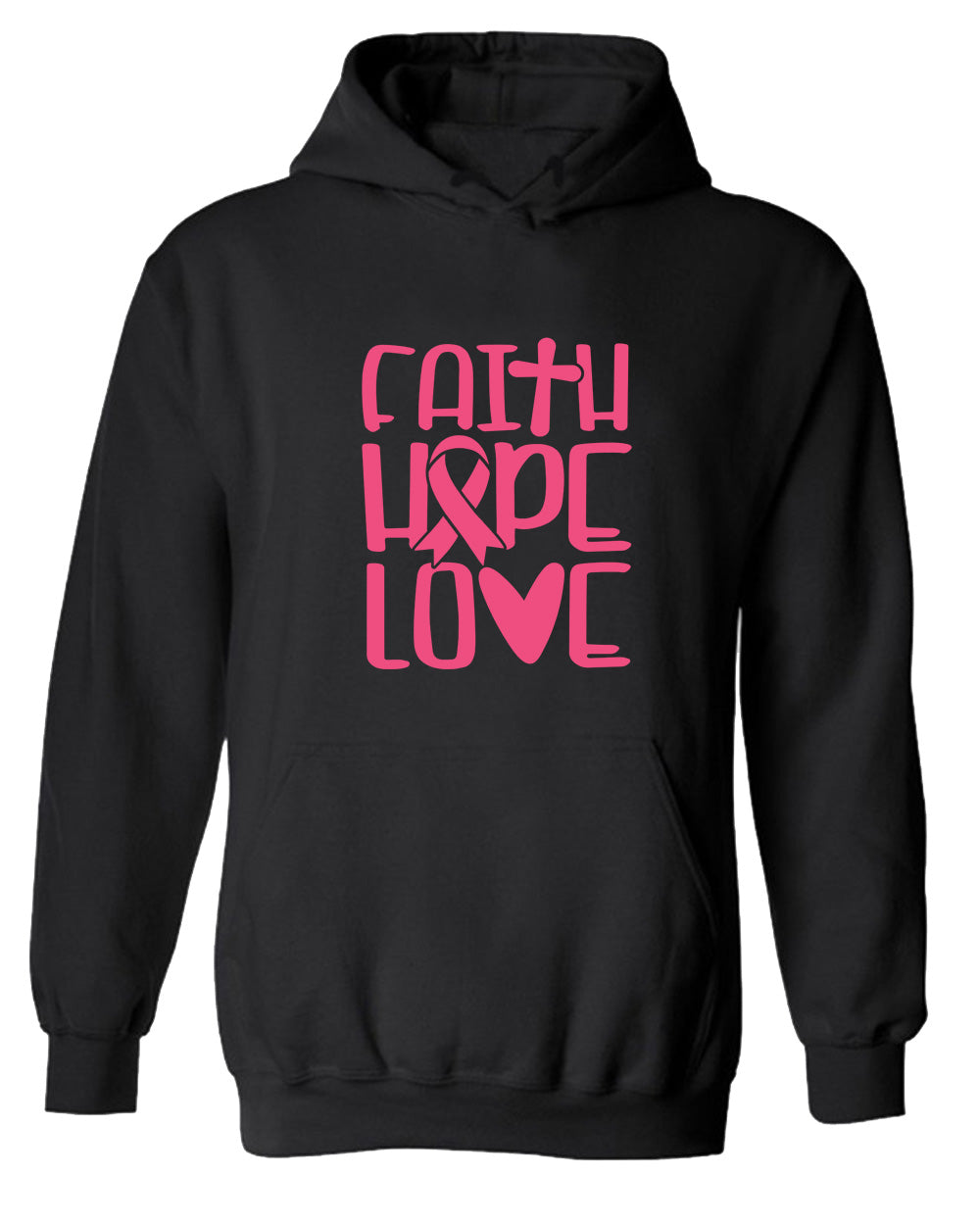 Faith Hope Love Breast Cancer Hoodie For Men Support Hoodie Awareness