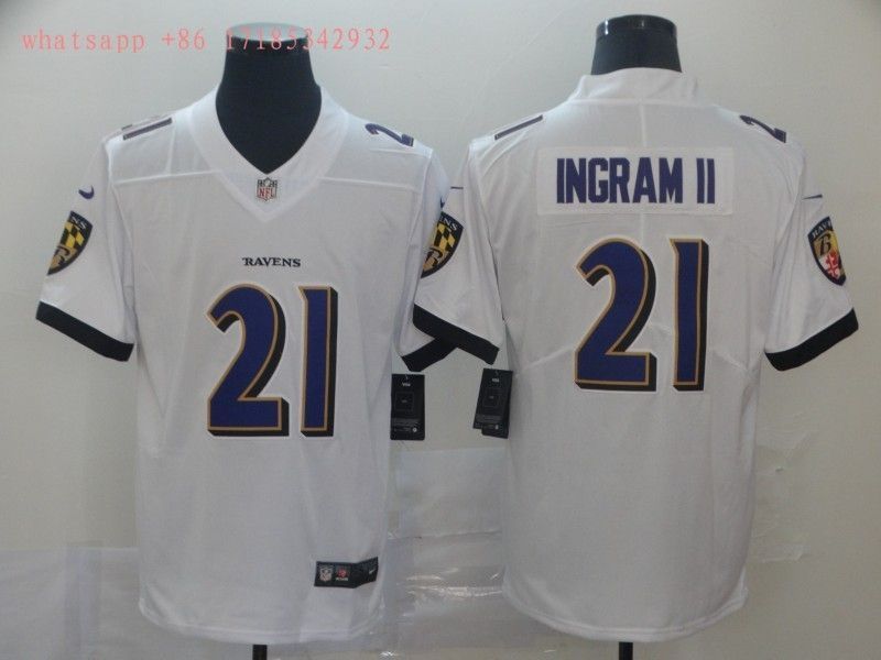 Baltimore Ravens Mark Ingram Jr. #21 2020 NFL White Jersey Jersey