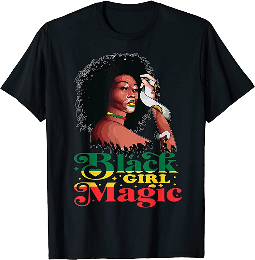 Queen Of Juneteenth black girl magic melanin Flag 1865 T-Shirt