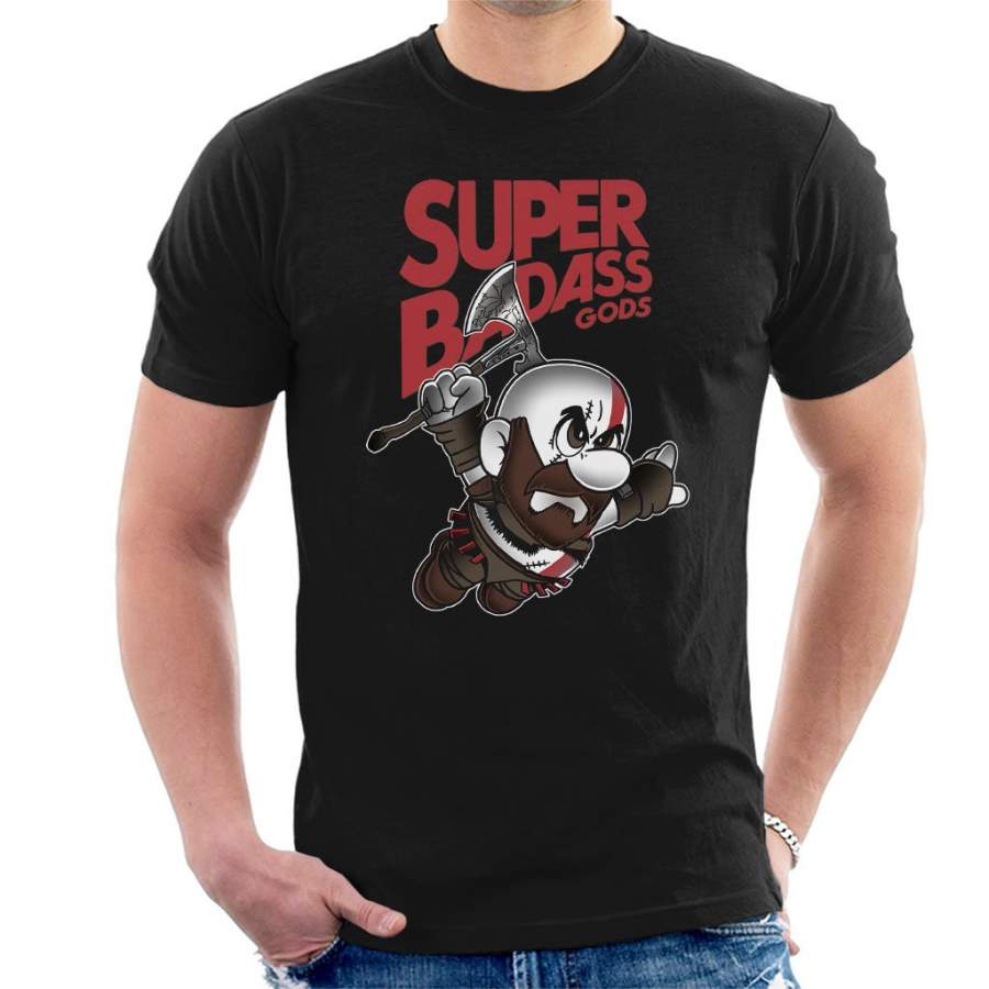 Super Badass Gods Mario Of War Men’s T-Shirt