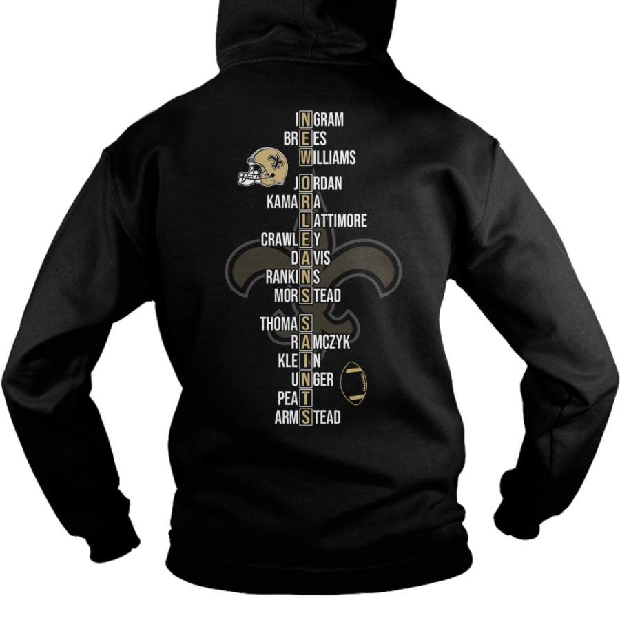 New Orleans Saints players name Ingram Brees William Jordan Kamara Davis Hoodie