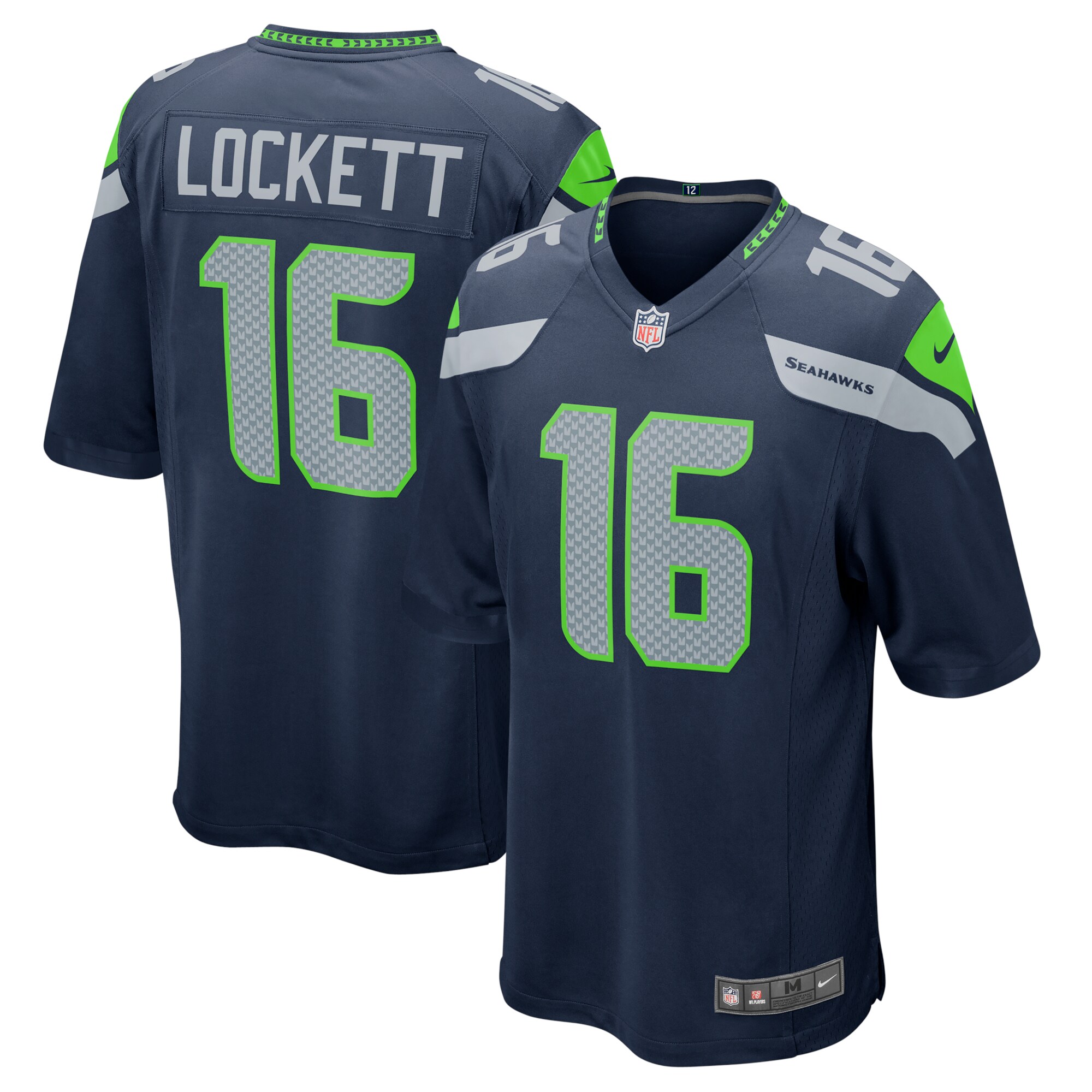 Men’s Seattle Seahawks Tyler Lockett College Navy Game Team Jersey