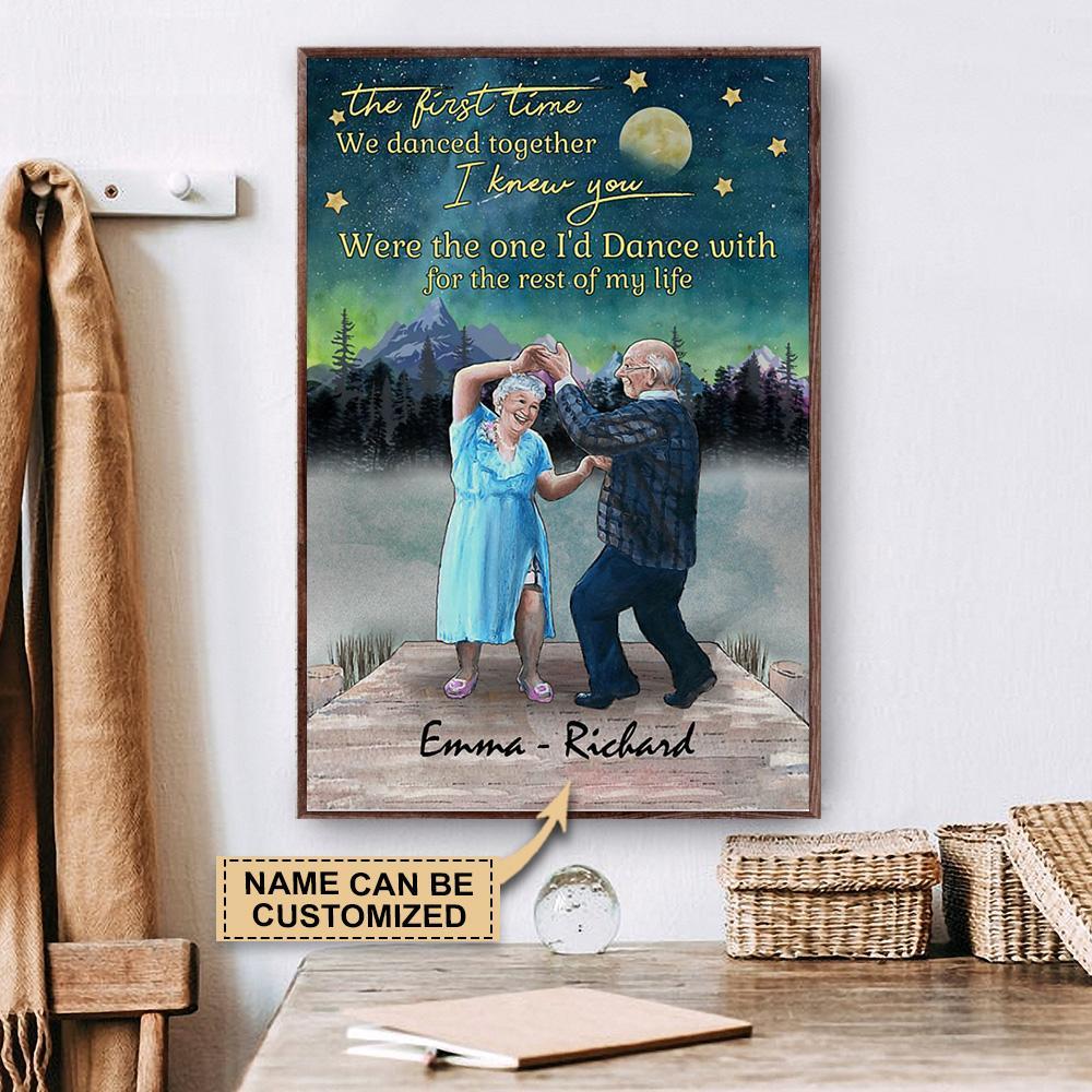 Aeticon Gifts Personalized Dancing The First Time We Dance Canvas Mom Dad Gift Home Decor