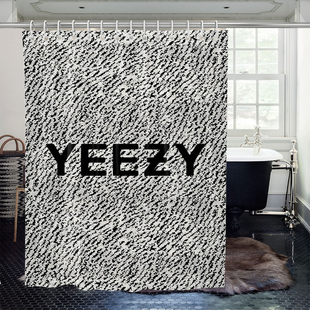 yeezy wallpaper shower curtains