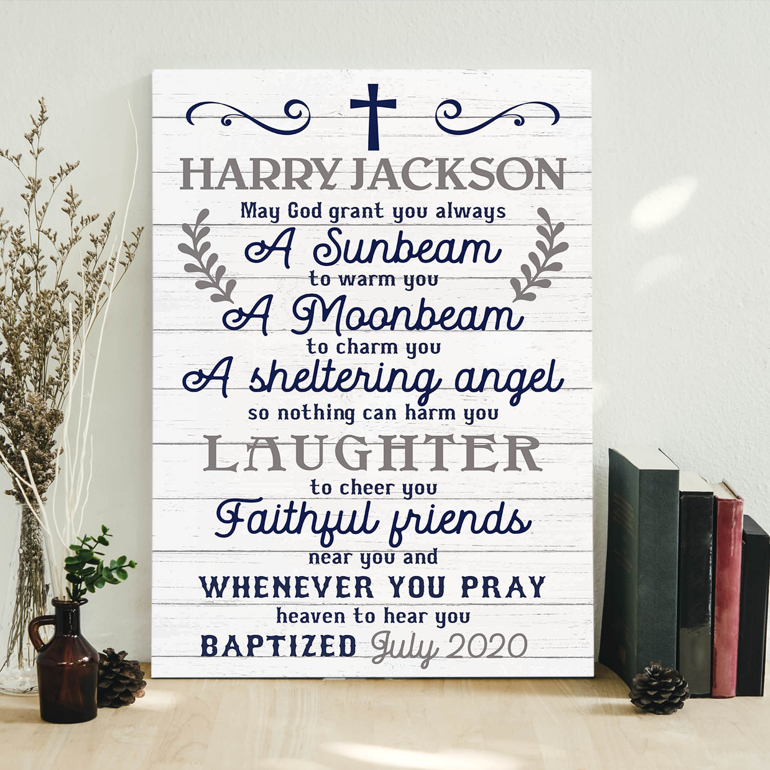 Baptism Baby – Personalized Custom Canvas