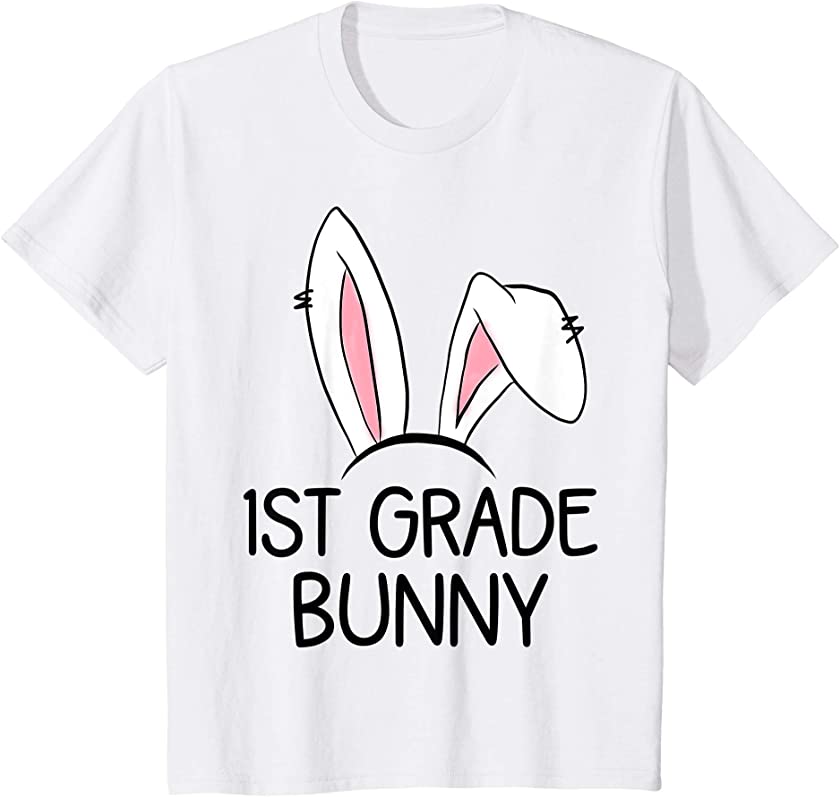 Kids 1st Grade Bunny Funny Easter Bunny Graphic for First Grader T-Shirt