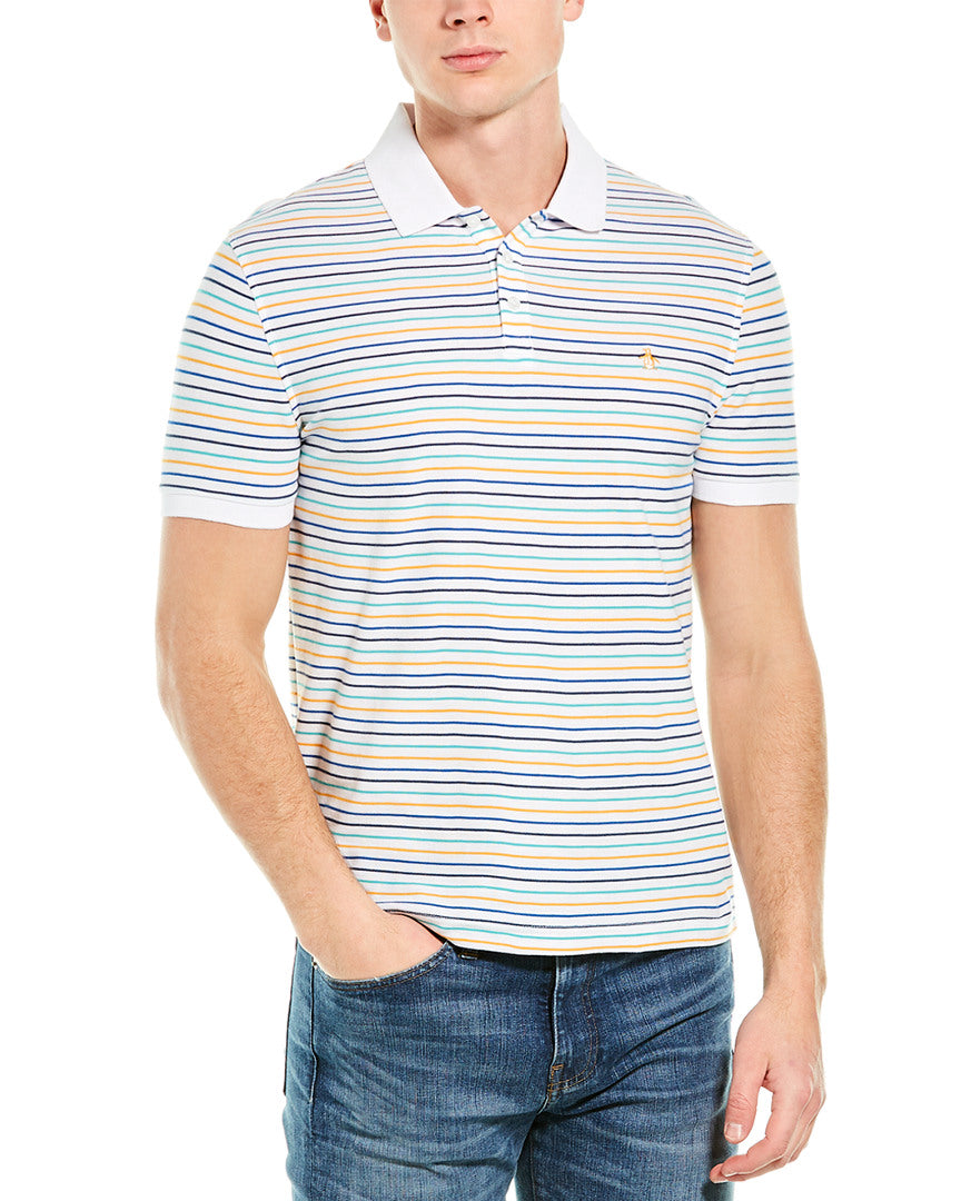 Original Penguin Pop Fine Stripe Polo Shirt