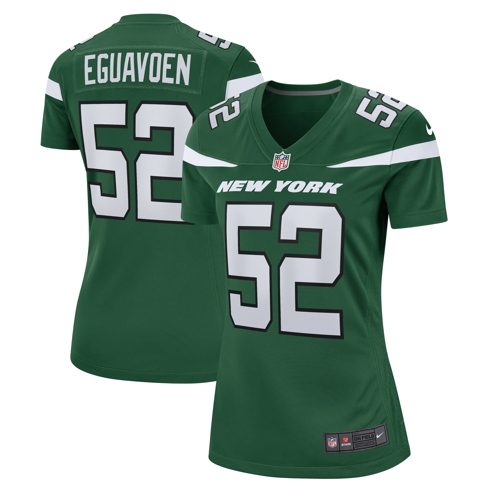 Women’s New York Jets Sam Eguavoen Gotham Green  Game Jersey