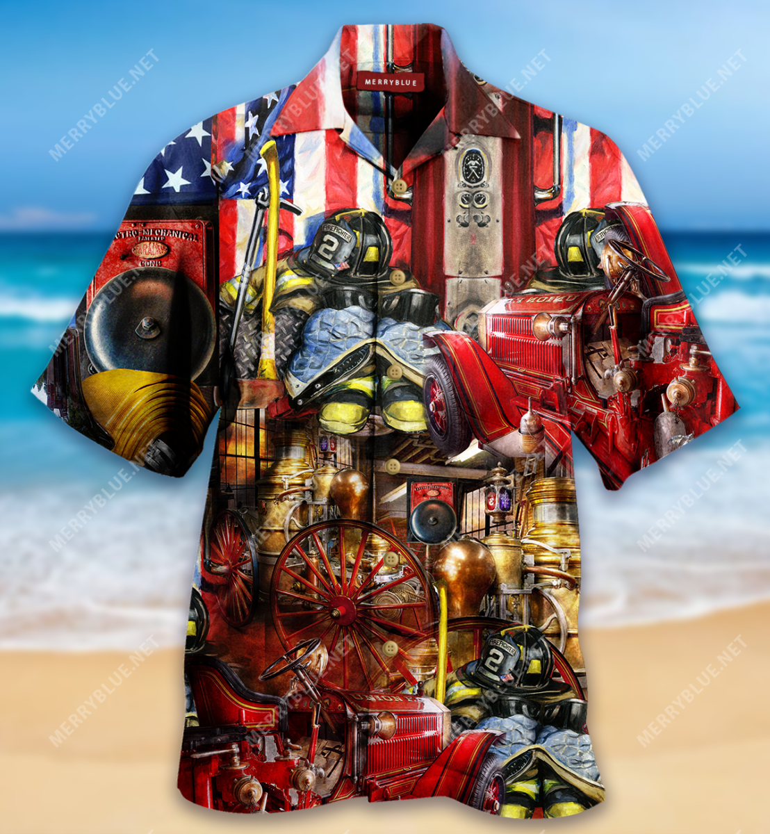 Symbols Of Firefighter Heroes Unisex Hawaii Shirt Ha95049