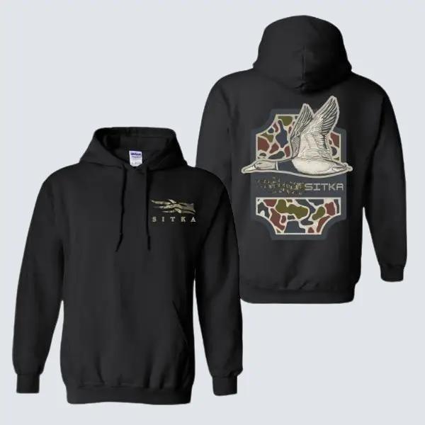 Sitka Hoodie Sitka Hunting Duck 2-Sided Full Color Design Unisex Hoodie for Men & Women