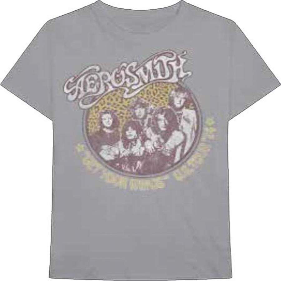 Aerosmith – Cheetah Print – Grey t-shirt