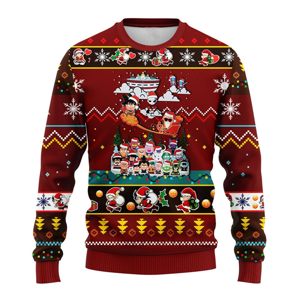 Brand New Unisex 3D Printing Funny Ugly Christmas Sweater Crew Neck Christmas Jumper Men Ladies Fall Winter Plus Size Clothing alx