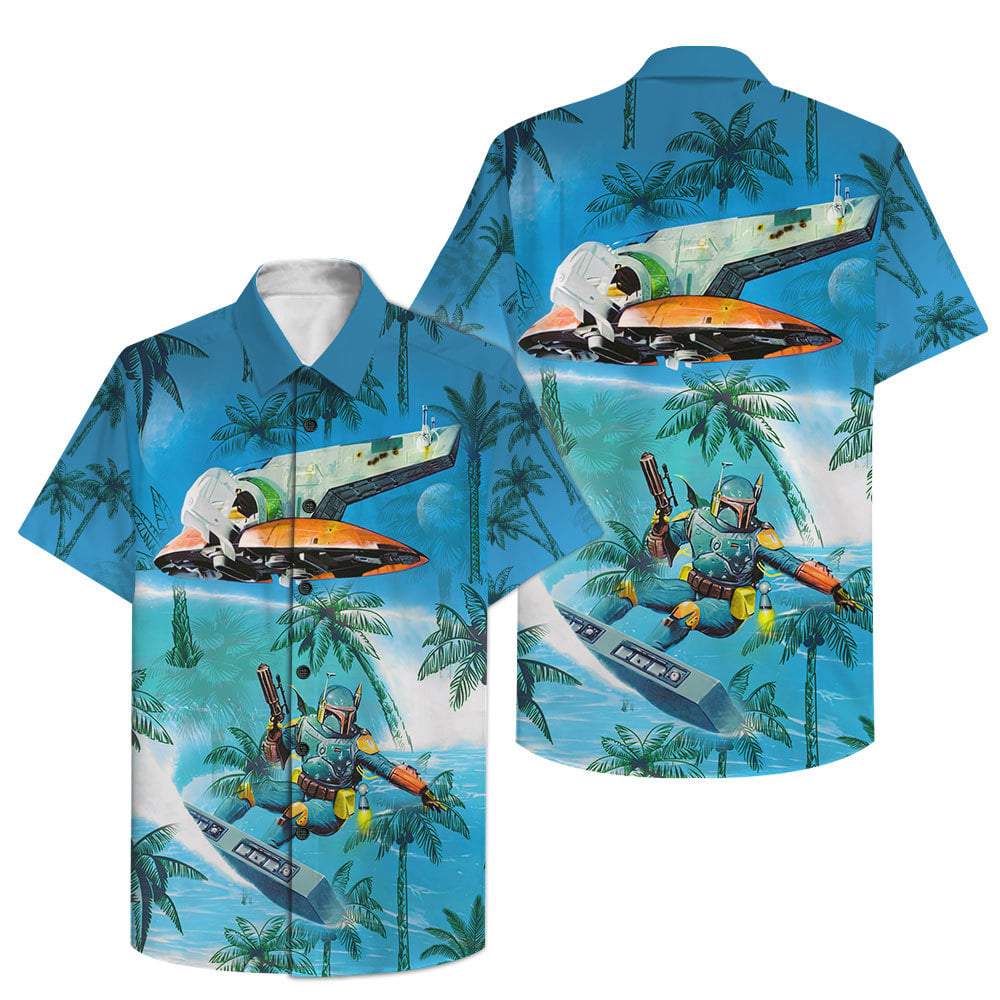 Dadalorian Surfing Summer Vibe Unisex Hawaii Print Aloha Short Sleeve Casual Shirt Ha78734