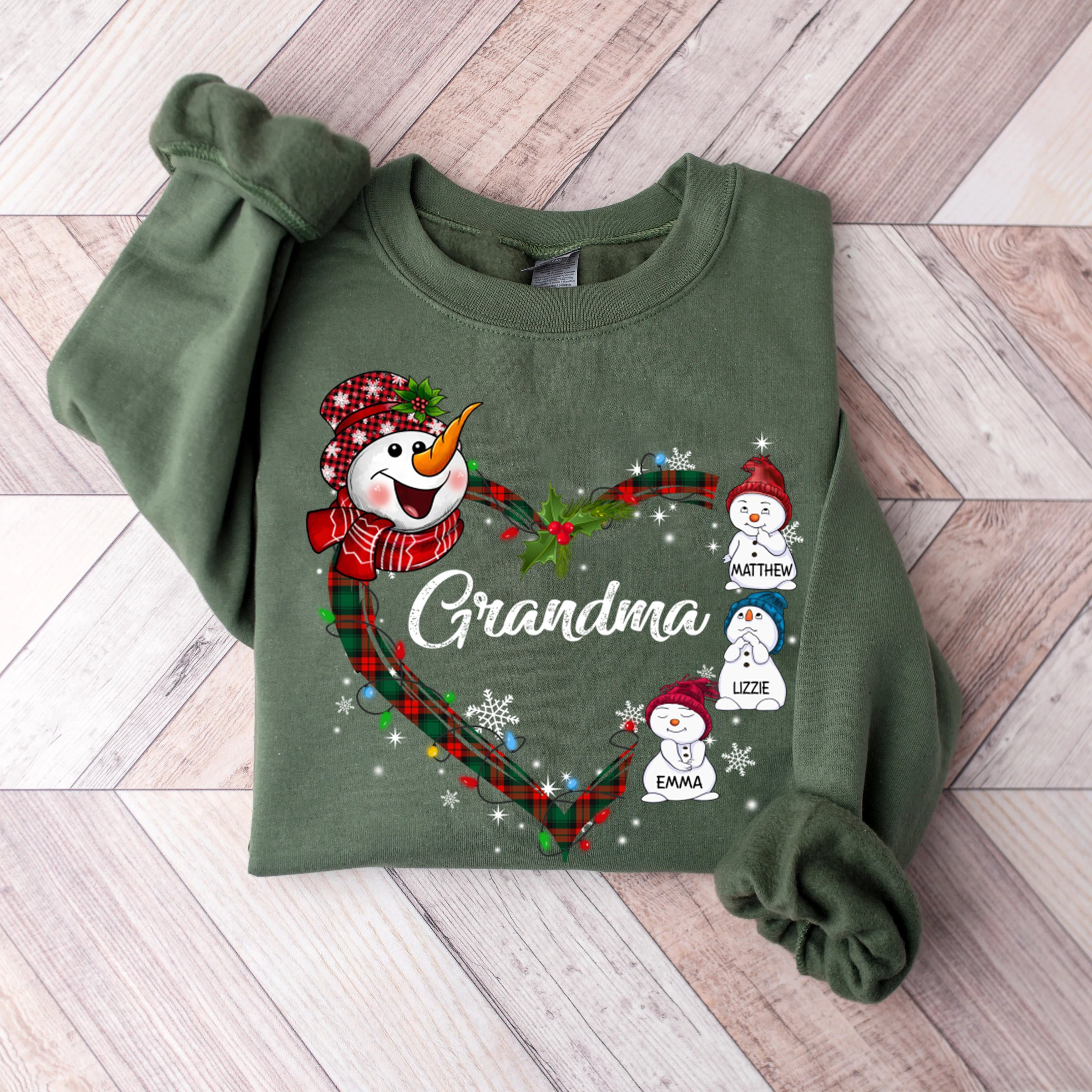 Christmas Nana Sweatshirt, Christmas Nana Snowman Sweatshirt, Custom Nana Christmas Shirt, Nana Snowman kids, Nana Gifts from Grandkids