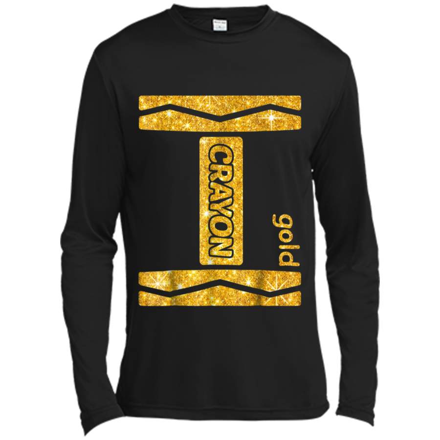 Gold Crayon Halloween Couple Friend Group Costume Long Sleeve Moisture Absorbing Shirt
