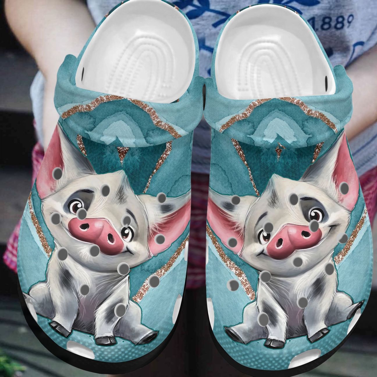 Pig Personalized Clog, Custom Name, Text, Color, Number Fashion Style For Women, Men, Kid, Print 3D Be In Love With Pigs 1