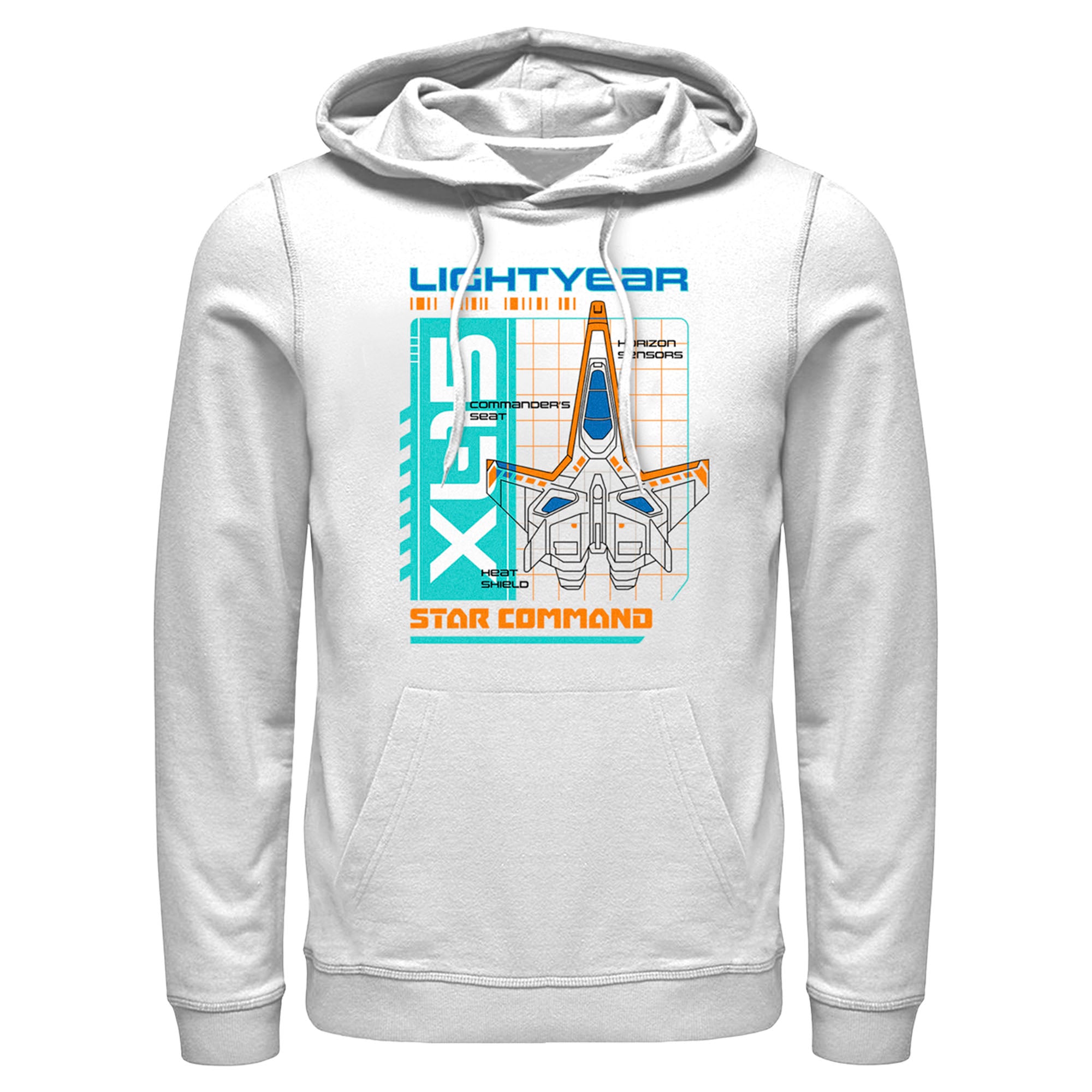 Men’S Lightyear Xl-15 Spaceship Blueprints Pull Over Hoodie