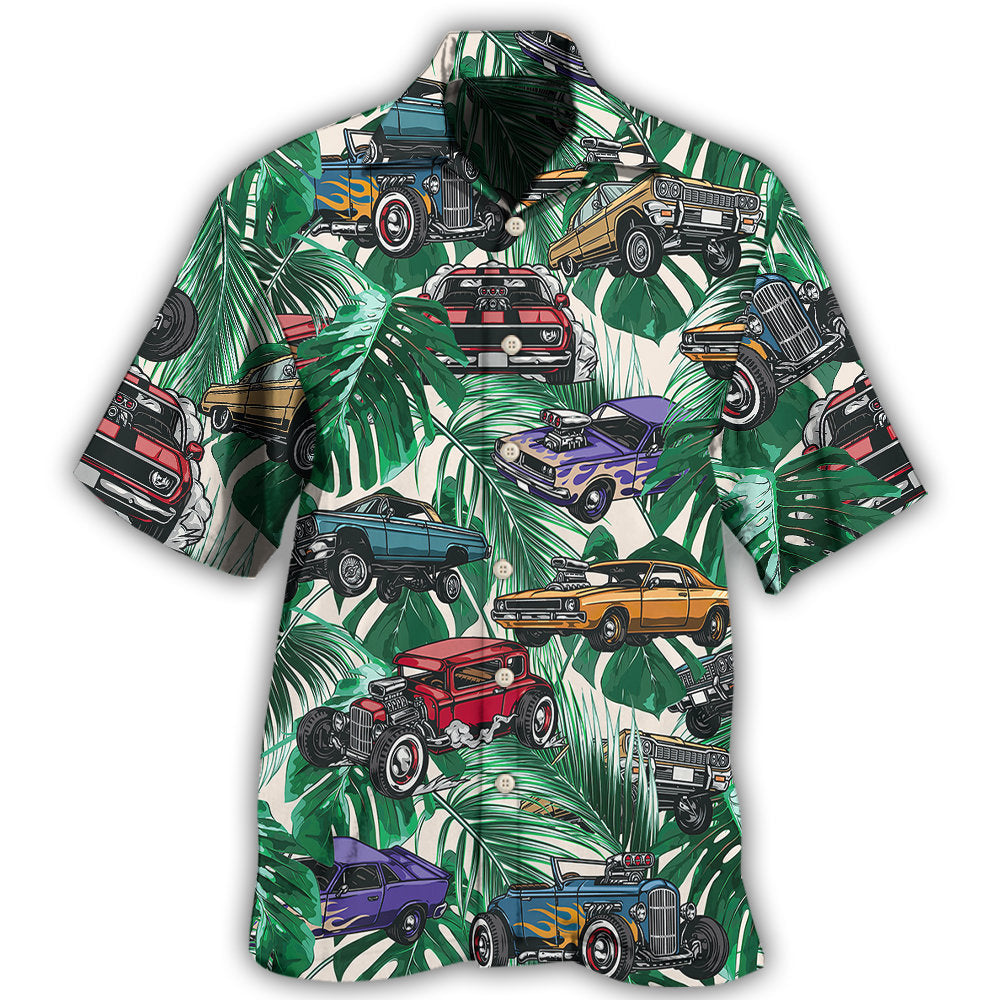 Hot Rod Tropical Leaf Hawaii Shirt Ha56256