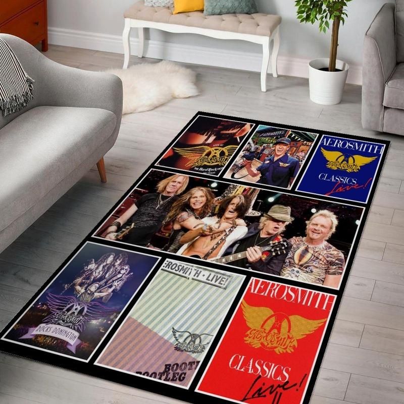 Aerosmith Live Albums Living Room Music Band Area Rugs,  Bedroom,  Christmas Gift US Decor