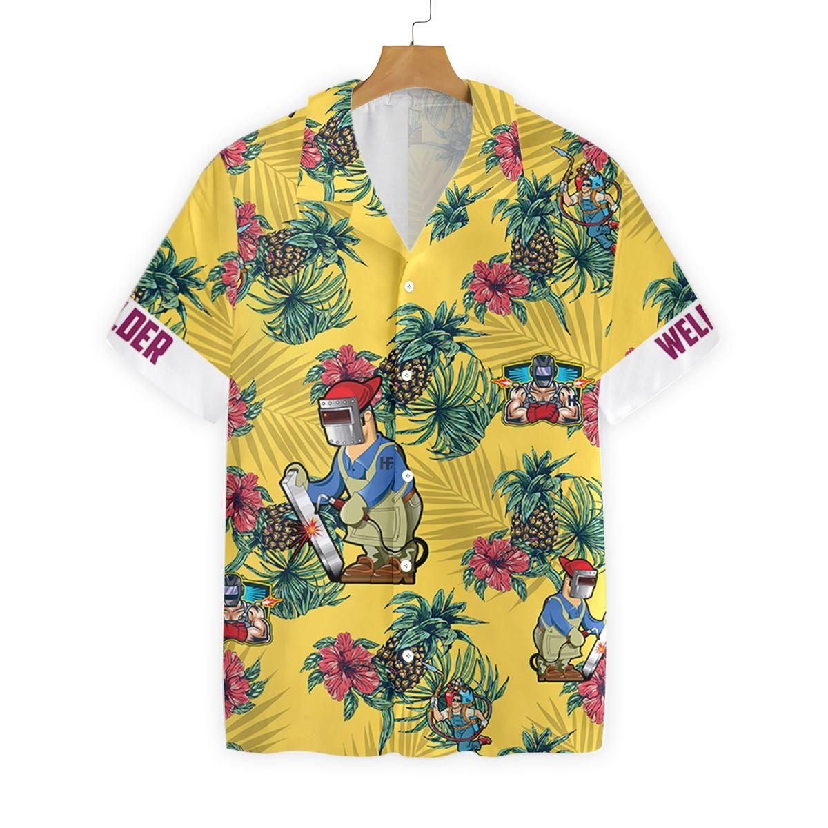 Welder Pineapple Seamless Pattern 2710 Hawaii Shirt Ha44509