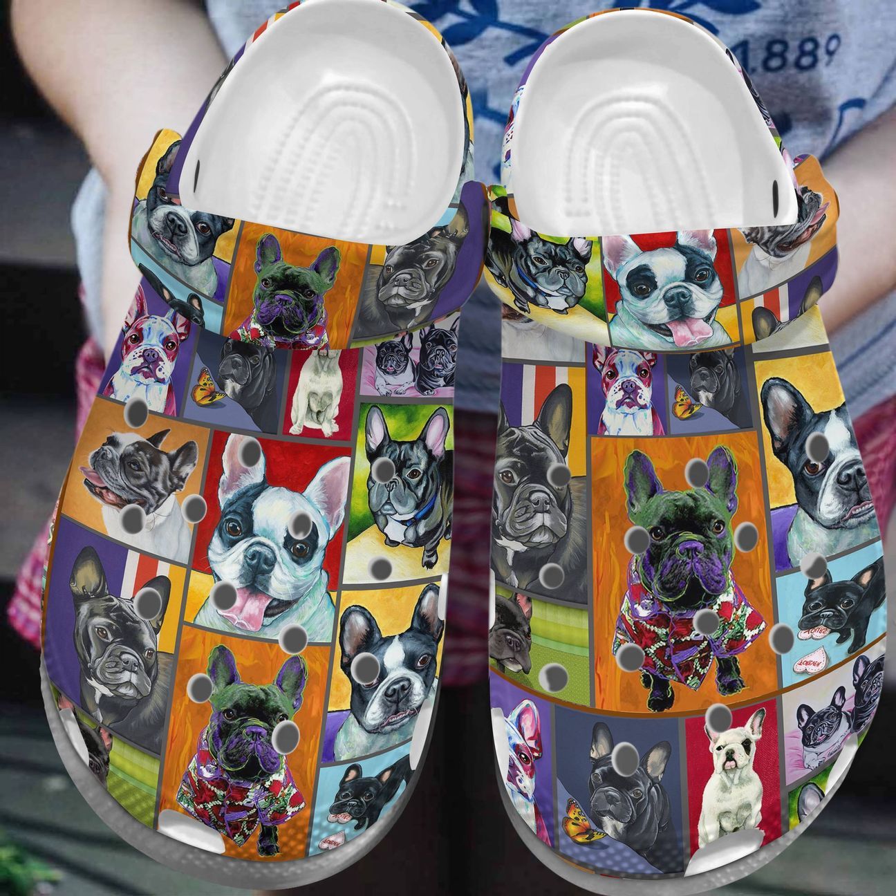 French Bulldog Personalized Clog Custom Crocs Comfortablefashion Style Comfortable For Women Men Kid Print 3D Lovely Puppies