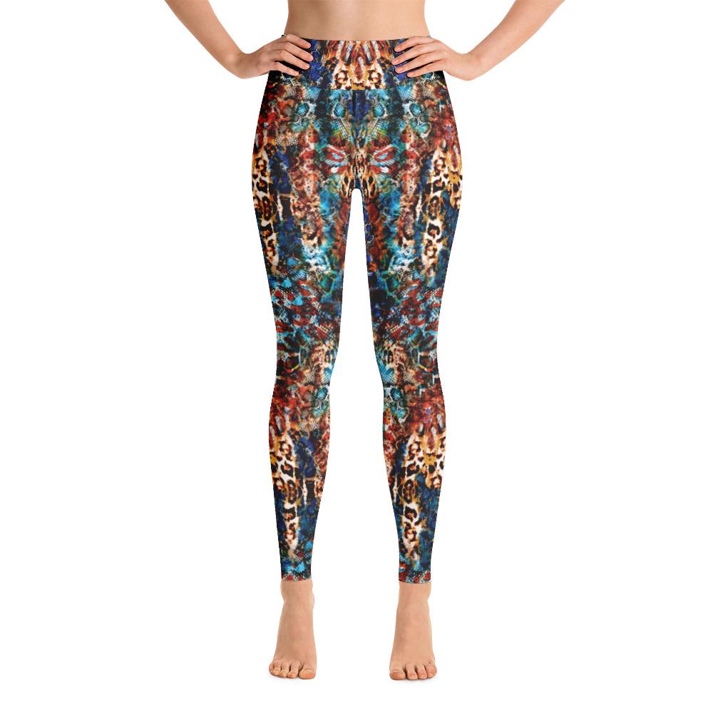 Abstract Art Forest Leopard Snake Animal Print Yoga Leggings