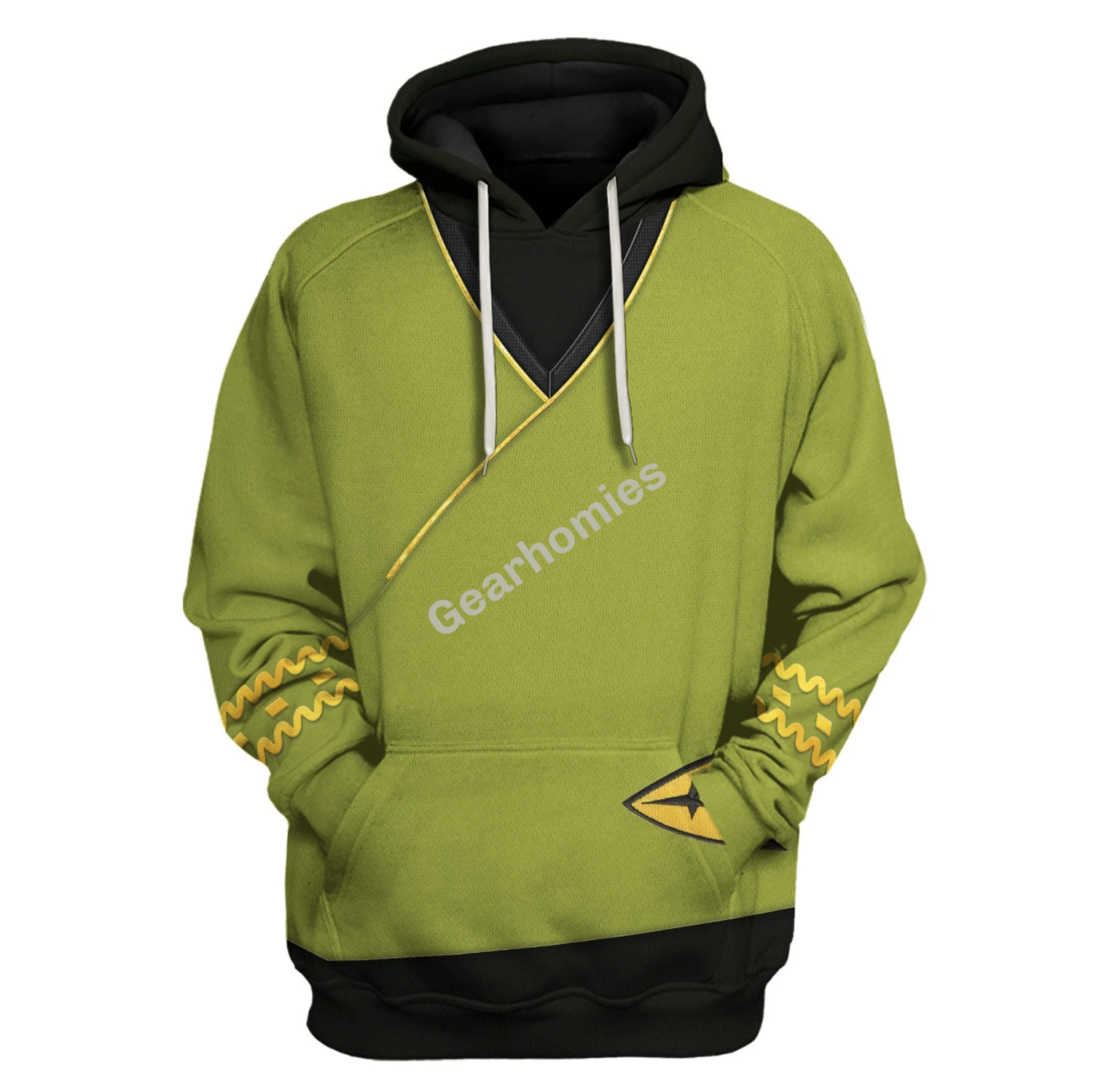 Tos Kirk Green Tunic Hoodie Pullover Sweatshirt Tracksuit