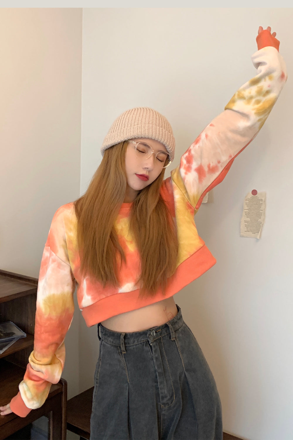 Casual Tie Dye Couple Sweater