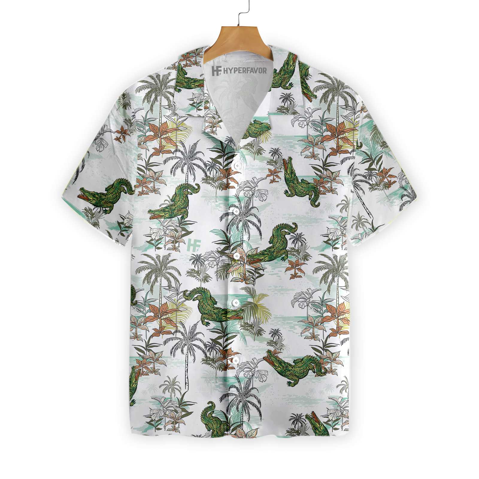 Alligator Seamless Pattern Shirt For Men Hawaii Ha98361