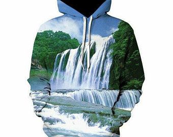 Women Men Sweatshirts 3D Print Natural Waterfall Scenery Hoodie gift for you,Hoodie 3D ,Top Hoodie,gift for Men,Women,mother,Father 3D All Over Print best gift personalized