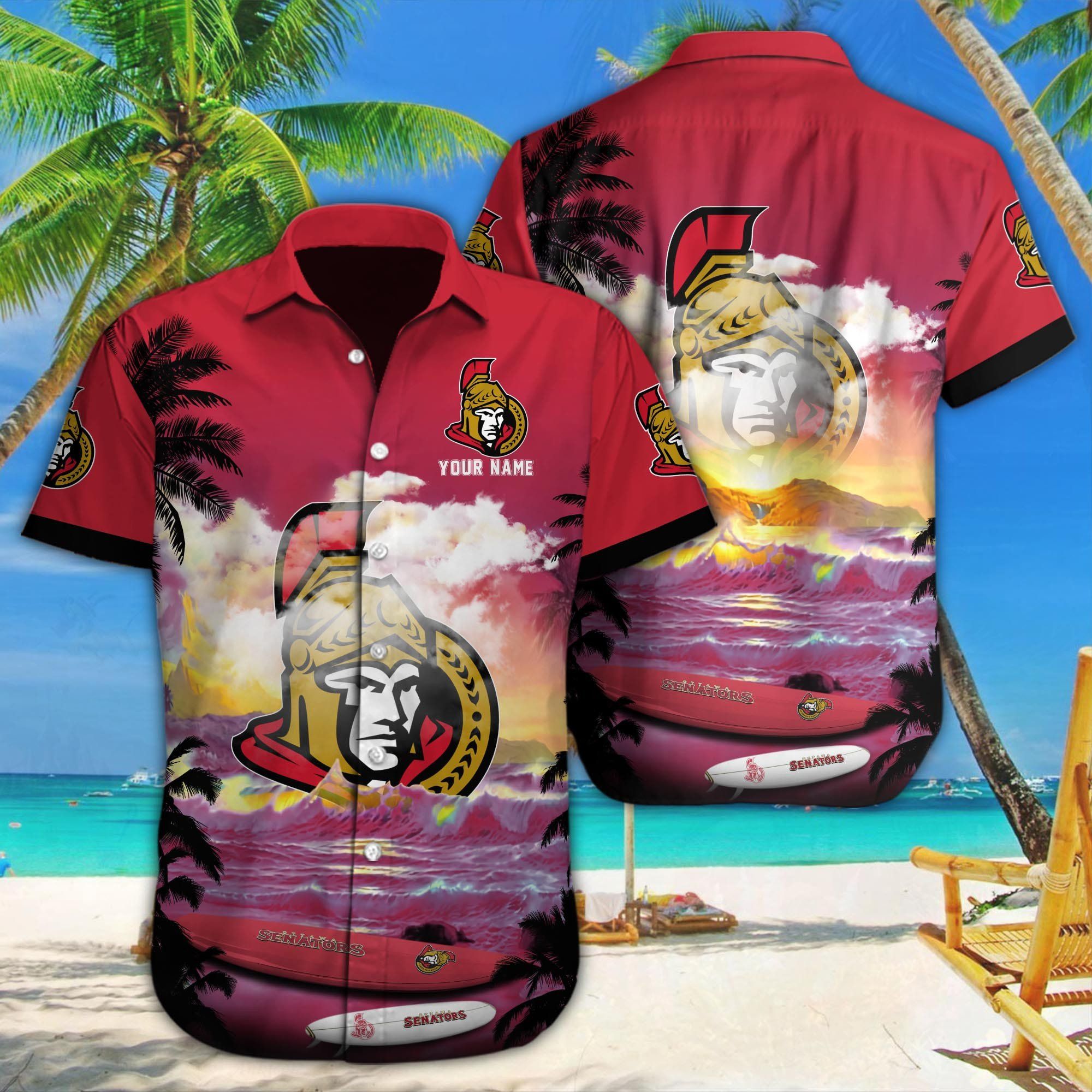 Ottawa Senators Legacy Radiates In Hawaiian Custom Tee