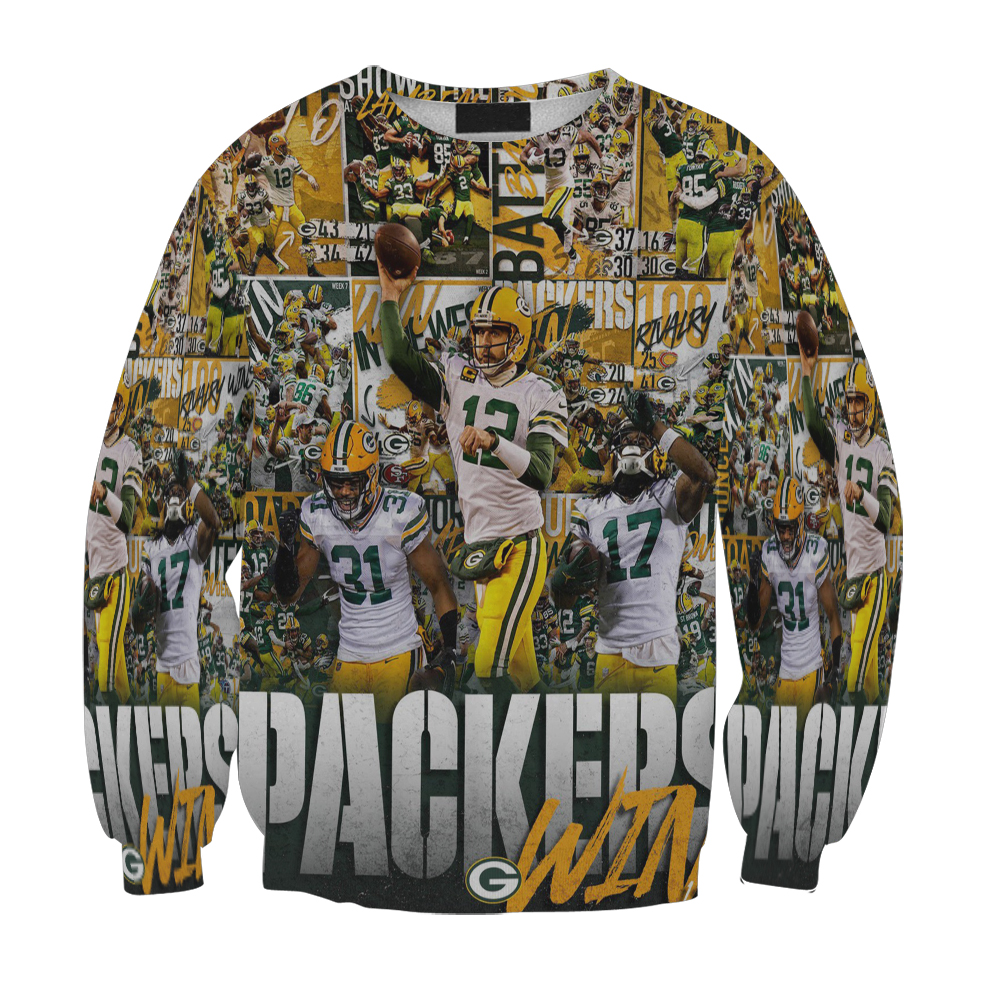 Green Bay Packers Player Team V3 Gift For Fan 3D Full Printing Sweatshirt