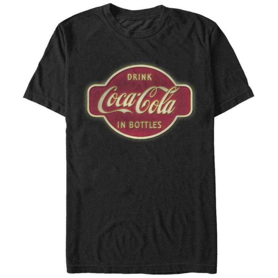 Coca Cola Men’s Classic Bottles  T Shirt Black S