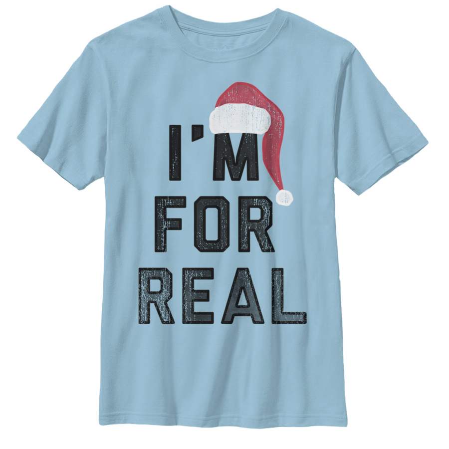 LOST GODS Boy’s Christmas Santa Claus I’m For Real T-Shirt