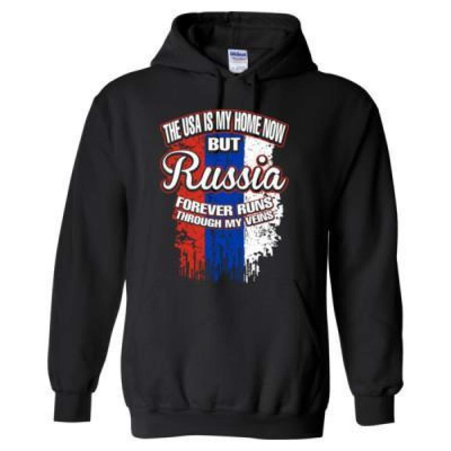 AGR The USA Is My Home Now But Russia Forever Runs Through My Veins – Heavy Blend™ Hooded Sweatshirt