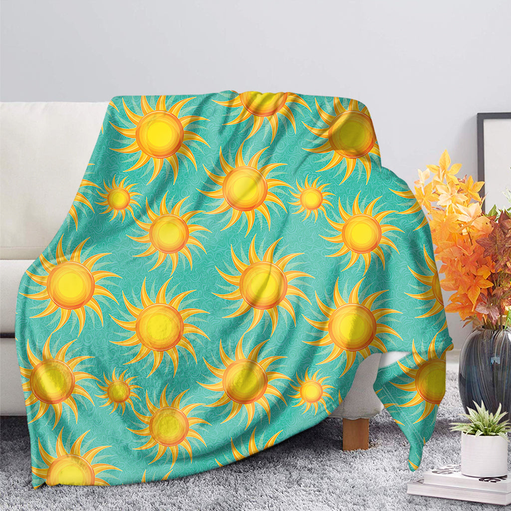 Shiny Sun Pattern Print Blanket