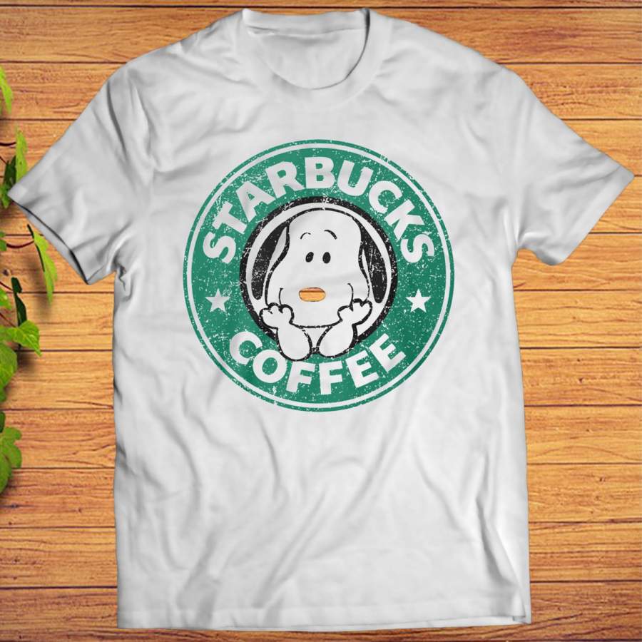 Snoopy Starbucks Coffee T-Shirt Cute Shirt