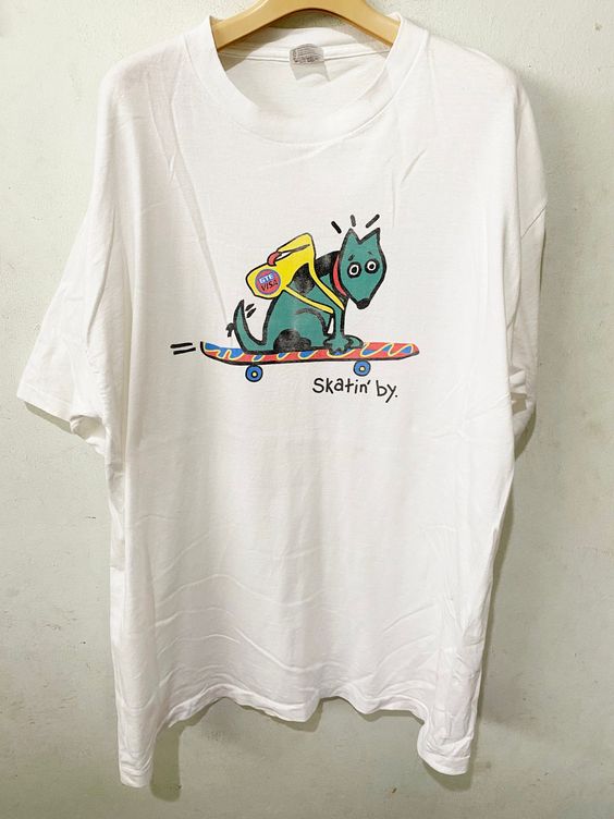 Vintage Skating By On A Gte Visa T-shirt