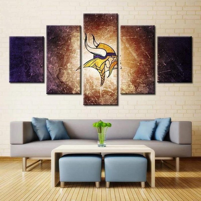 Minnesota Vikings Canvas Art Framed Decor 1080