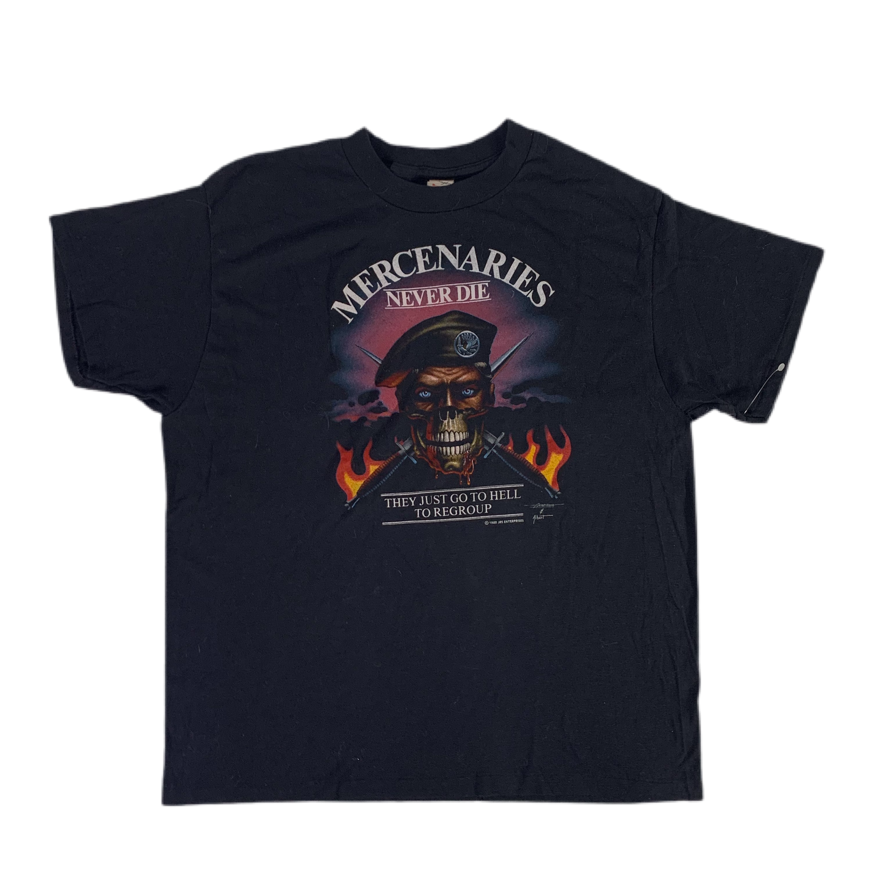 Vintage Mercenaries Never Die “They Go To HELL” T-Shirt