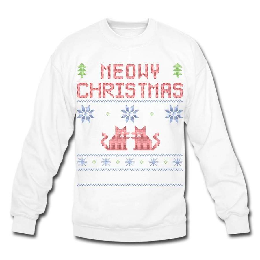 Cats Meowy Ugly Christmas Crewneck Sweatshirt