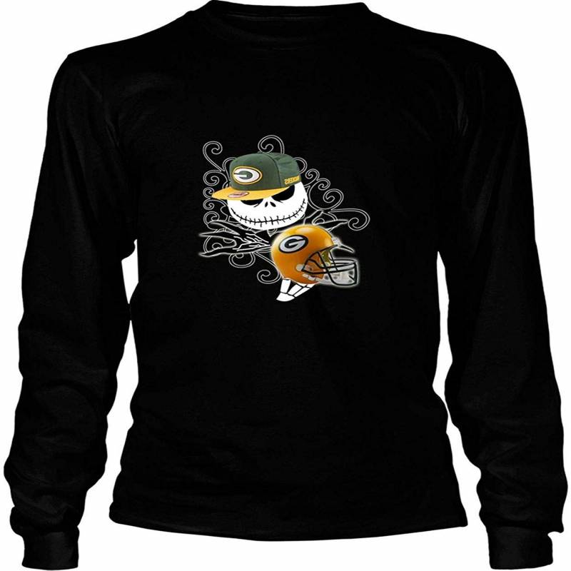 Scary Halloween T Shirt, Green Bay Packers T Shirt – Long Sleeve Tees